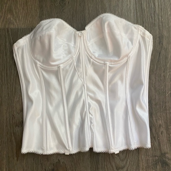 Dominique Juliette Satin Corset Bridal Bra Strapless Corset White - Picture 1 of 3